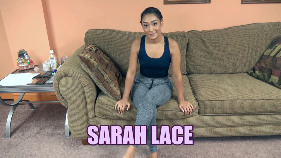 Latina college girl Sarah Lace is giving Logan a blowjob