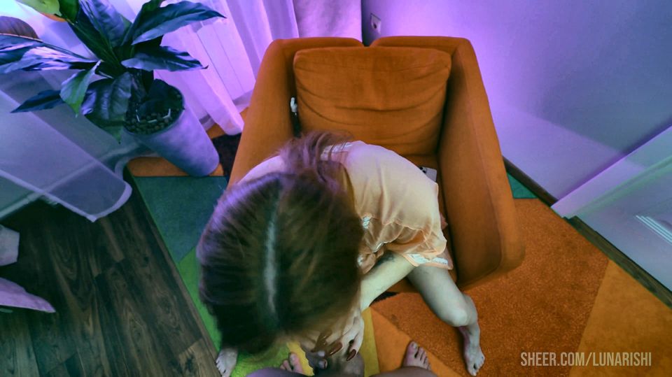 Skinny Redhead Hottie Unleashes Footjob Skills