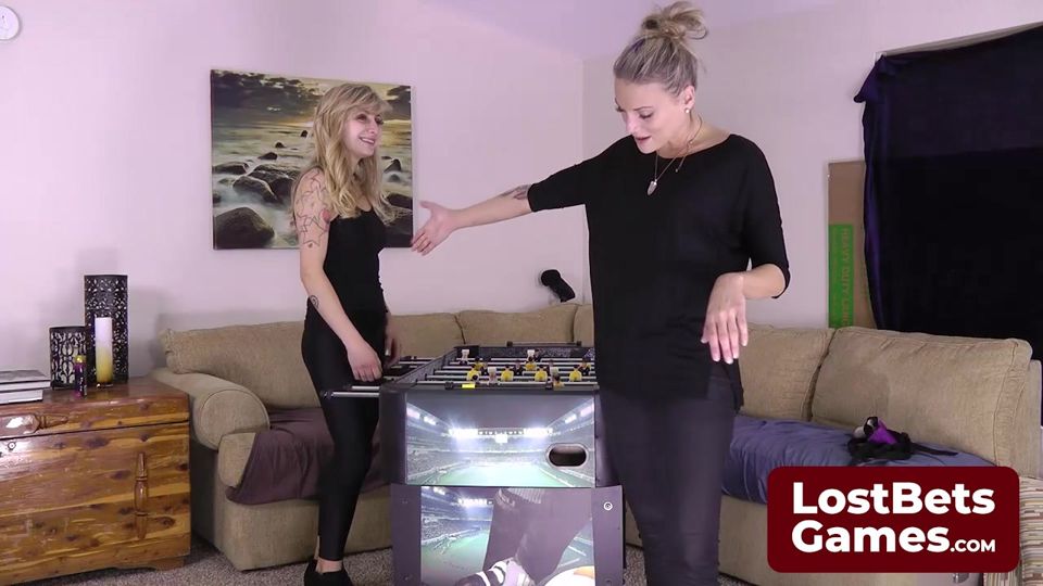The Strip Foosball game loser begs for one more round