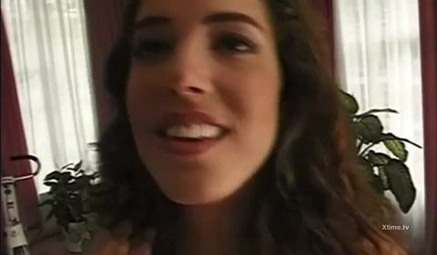 Brunette slammed in all her holes by four wild cocks