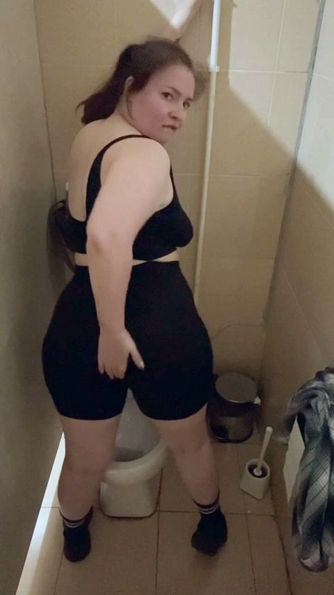 My full naked risky public toilet masturbation