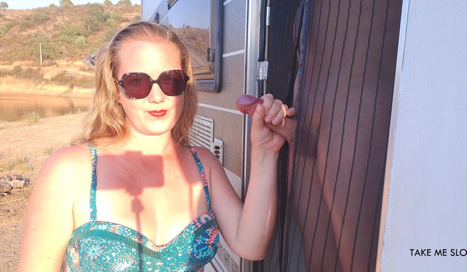Outdoor and Public: Vacation Handjob with Ana Slo - TAKE ME SLO