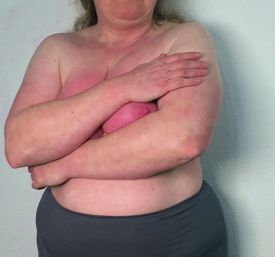 Beat your breasts painfully red until they are swollen 6-6
