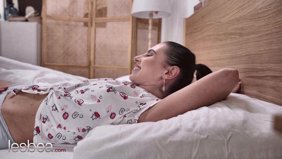 Lesbea OOPS Wrong Bed! Arian Joy and Lilly Bella intimate pussy licking and scissoring orgasms