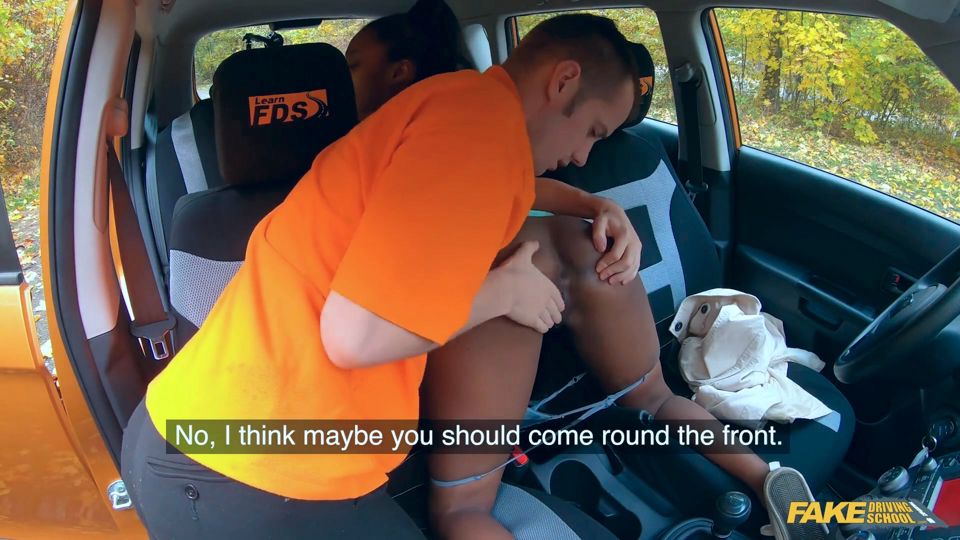 Fake Driving School - When Asia Rae Goes for a Lesson She Settles for Some White Cock
