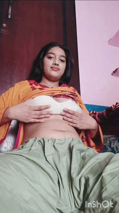 Hot step sister showing her big boobs and pussy to her step brother