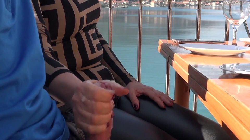 Extreme! Hot Cock Made to Cum Under the Table