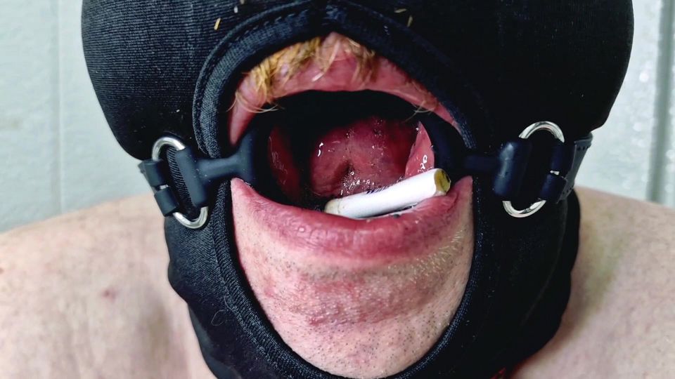 Smoking fetish, smoke fetish. Dominatrix Nika turned a slave into her own ashtray.