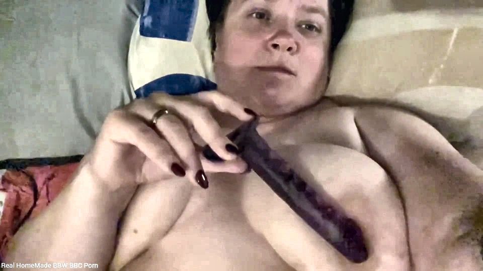Squeezing My Big Boobs Sucking My Dildo