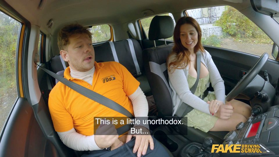 British MILF told me her Sexy Stories and Made Me HARD - Fake Driving School