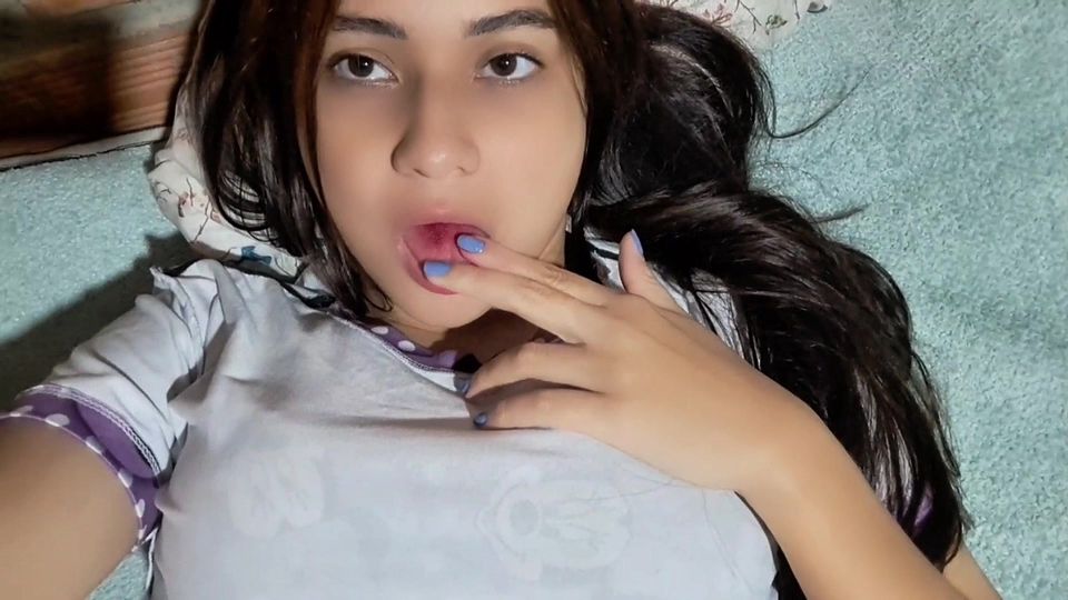 Young college girl gets caught sucking a huge cock