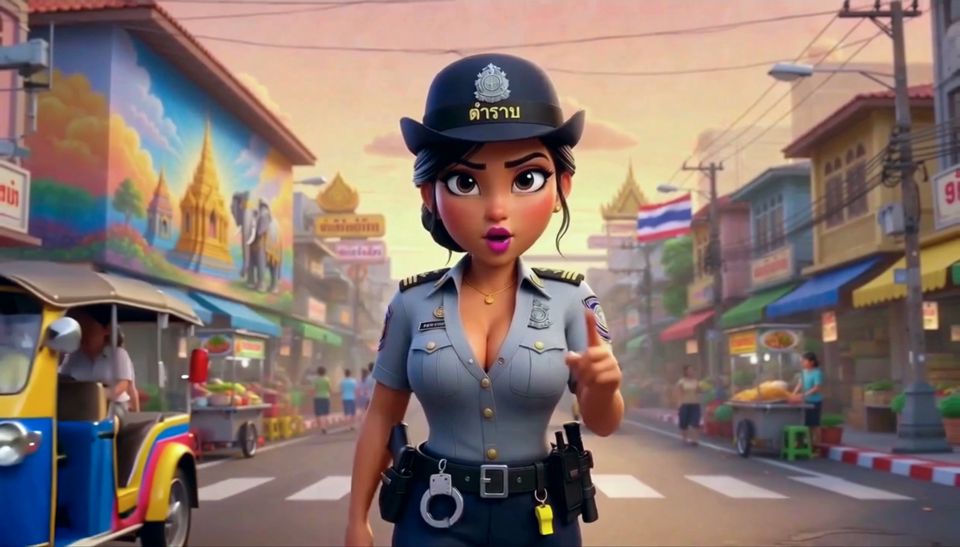 Thai Police Officer Stopped Me on Street and Fucked Me at the Station