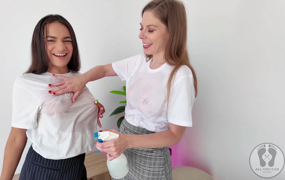 Ana Spears Alice Maze Are Office Girls Wet T-shirt Wednesday