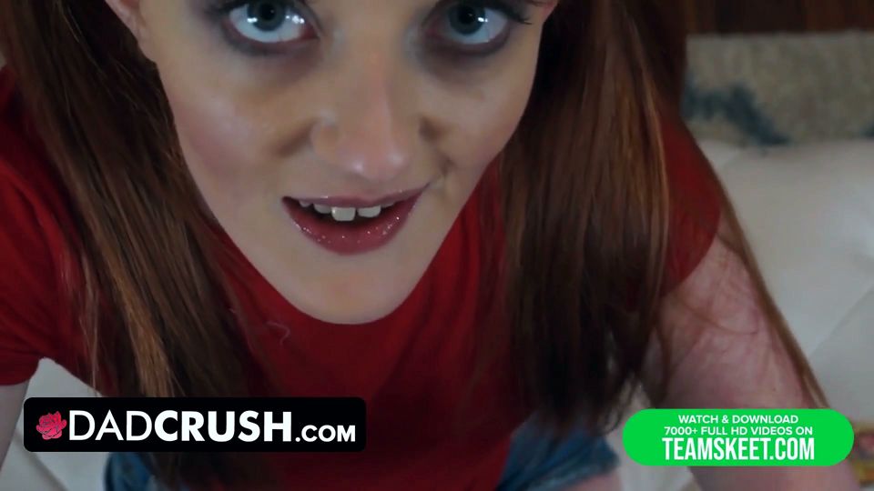 DadCrush - petite innocent redhead stepdaughter gets surprised by her stepdad's cock in the bathroom