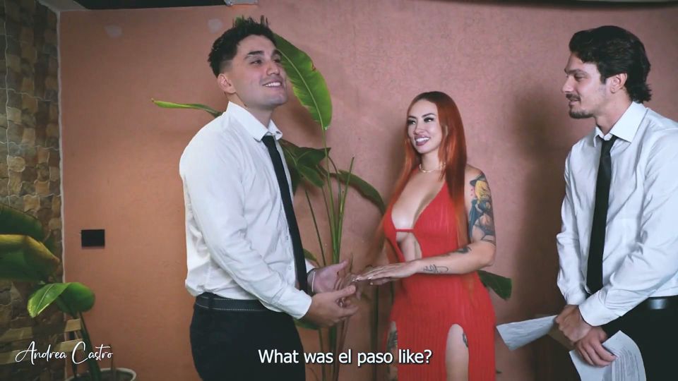An Interview Ends with a Threesome with Two Cocks in My Pussy - Andrea Castro, Papi Rodriguez & JOE Dimarco