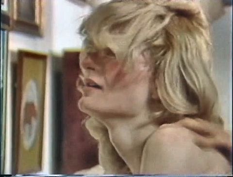 Blonde whore gets double-penetrated by two hung studs