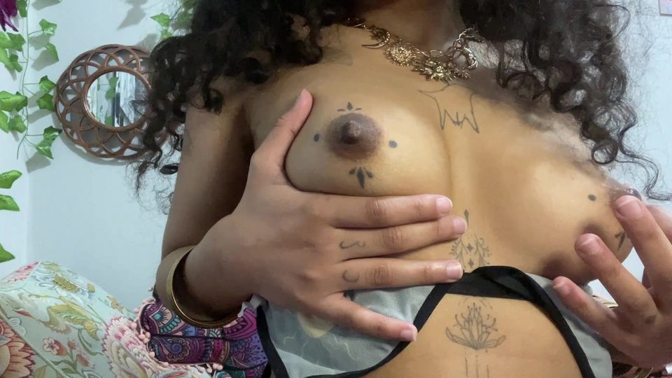 Goddess spitting and shaking hairy pussy