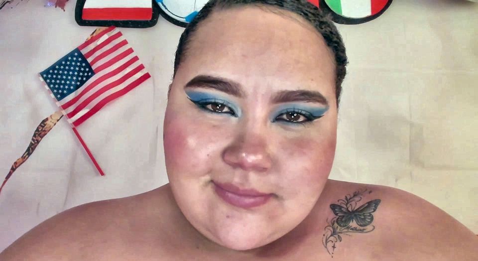 POV: You look down at your chubby girlfriend destroying her mouth