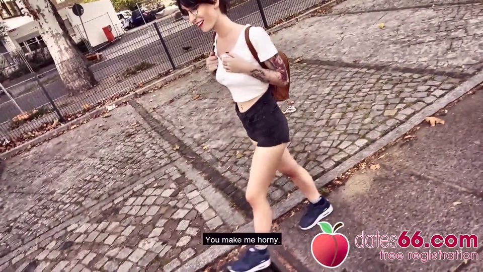 Naughty! Petite coed Lou Nesbit banged! (english)