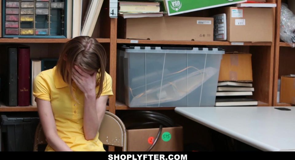 Tiny teen caught sneaking and stealing gets banged