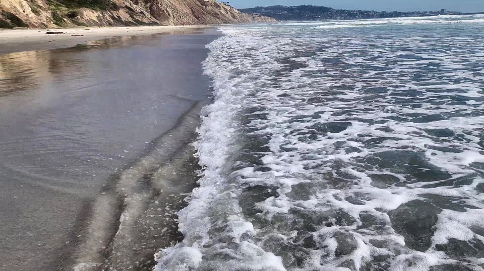 Playing at the nude beach.