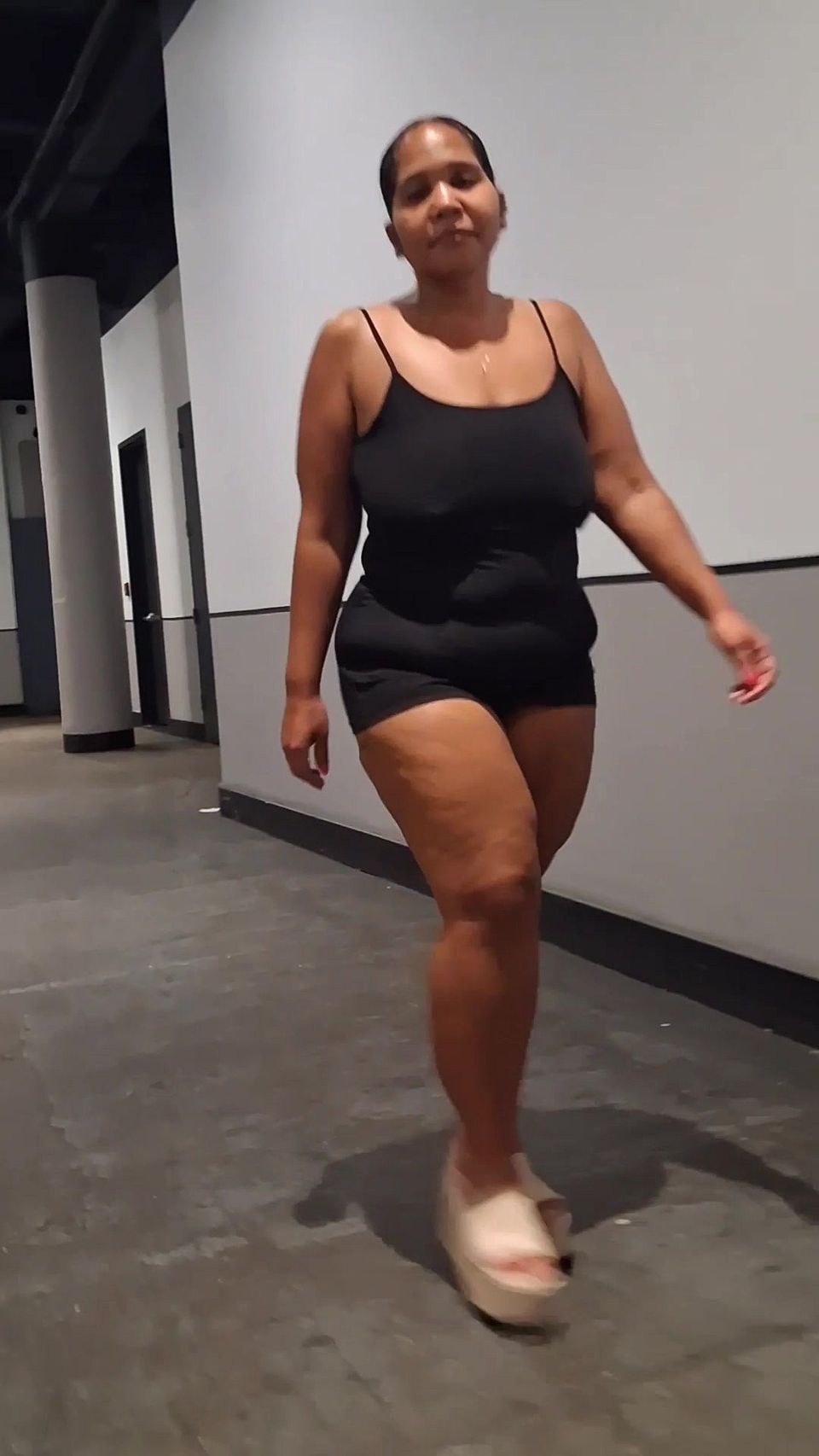 Leg Tease - Mini Skirt - Thick Thighs - Angie Love - BBW - Puerto Rican Woman - Flip Flops - Beach Thong