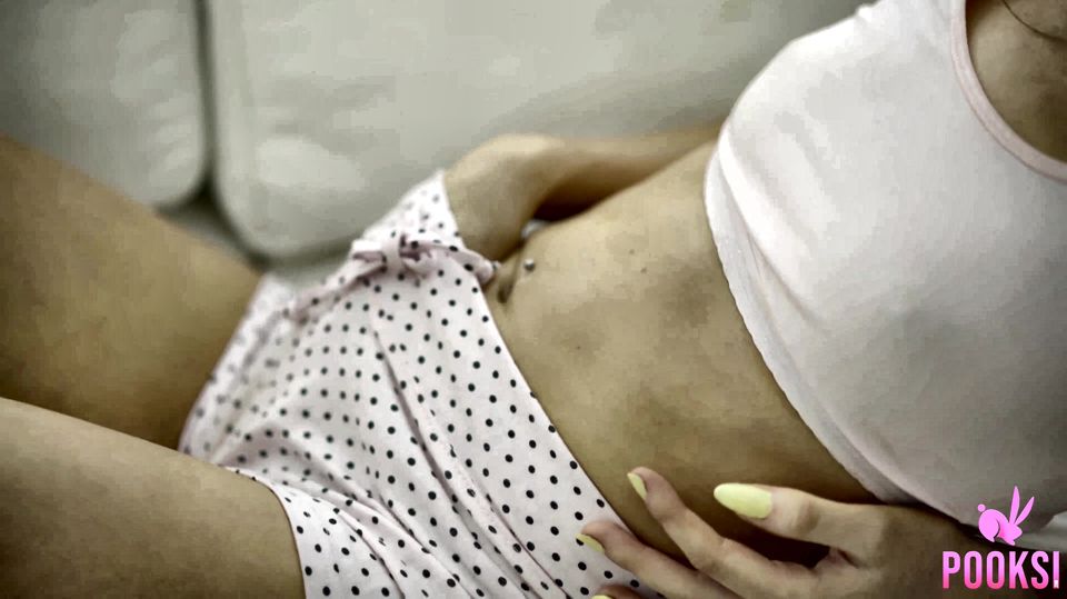 Flat chested teen Mila fingers her young twat until she cums