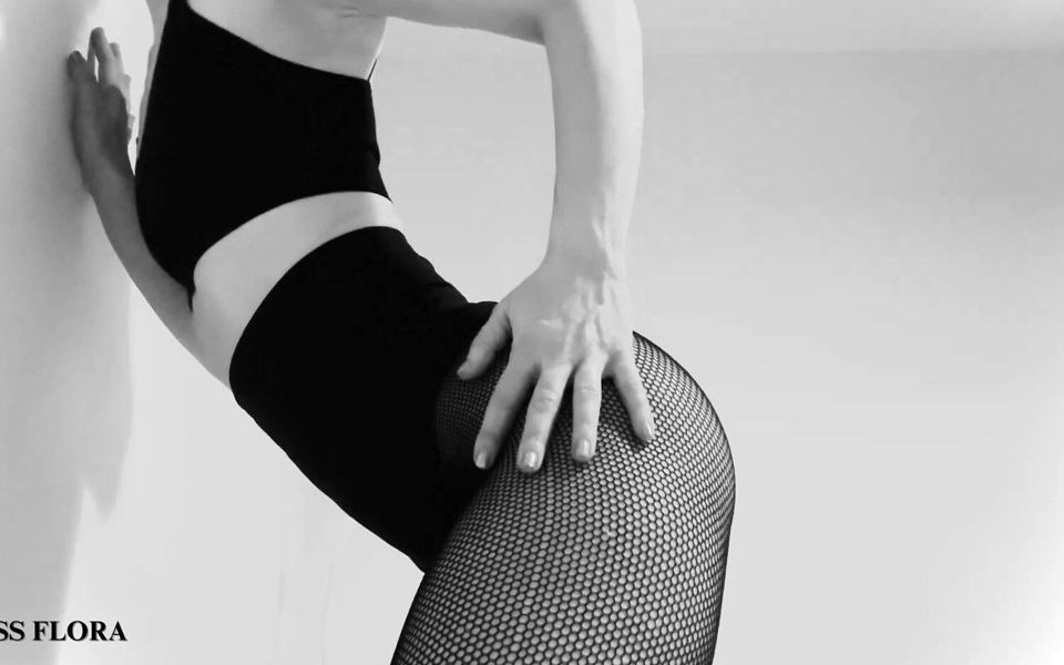 Fishnet Tights Tease in Black and White