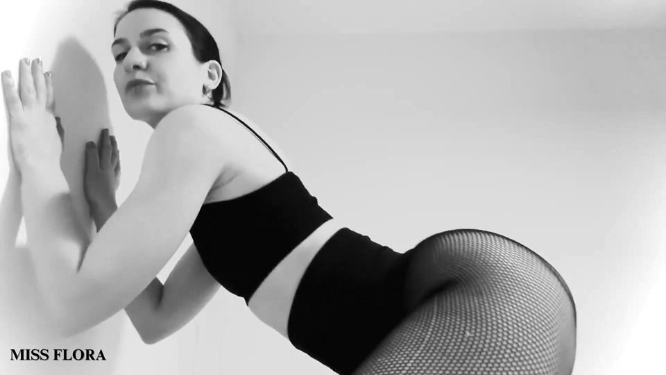Fishnet Tights Tease in Black and White