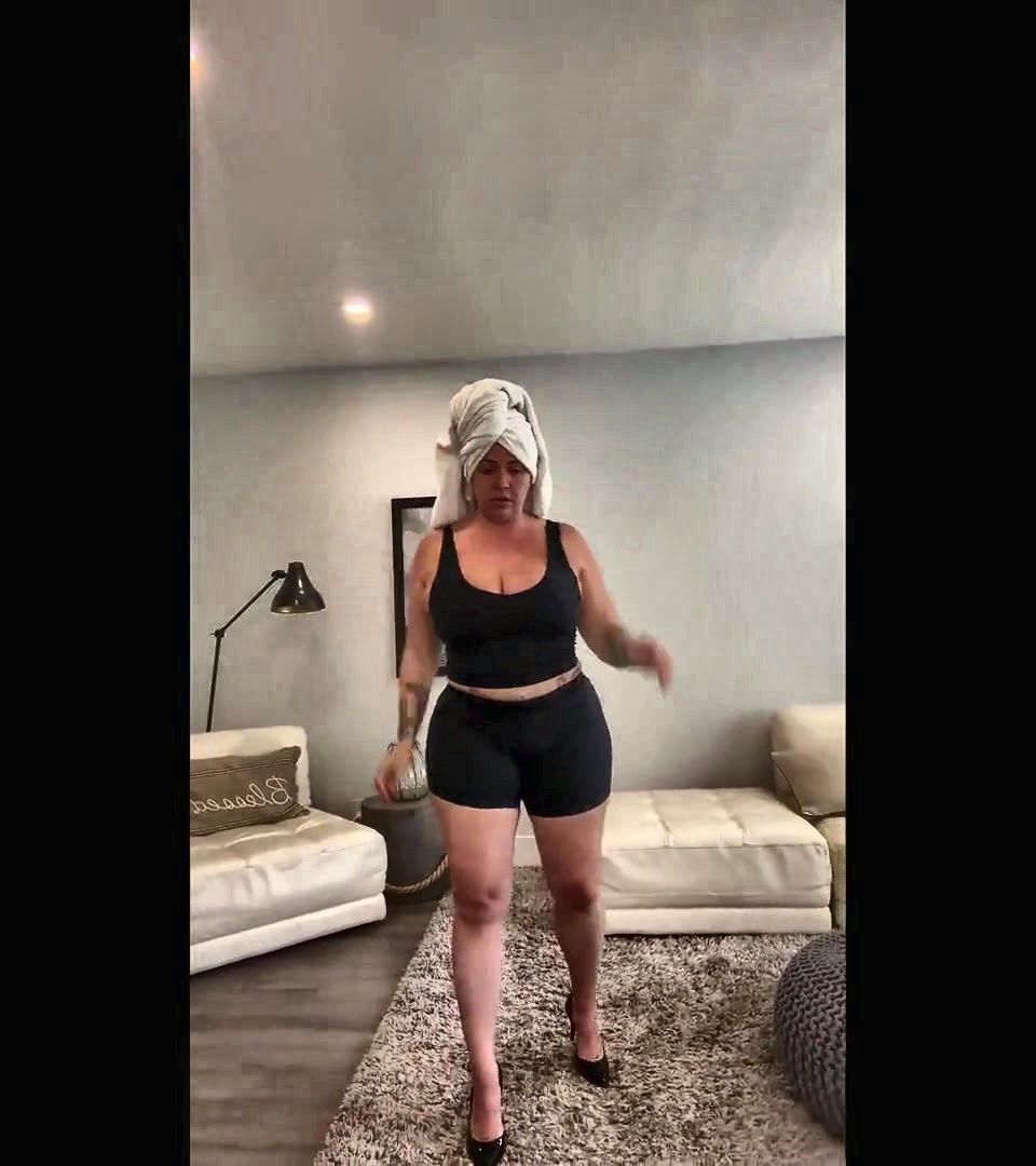 Cuban Femdom Goddess Workout: Sweaty Tits Spill Out Sports Bra, Running in Heels, 2 Outfit Changes & Hot Shower Tease