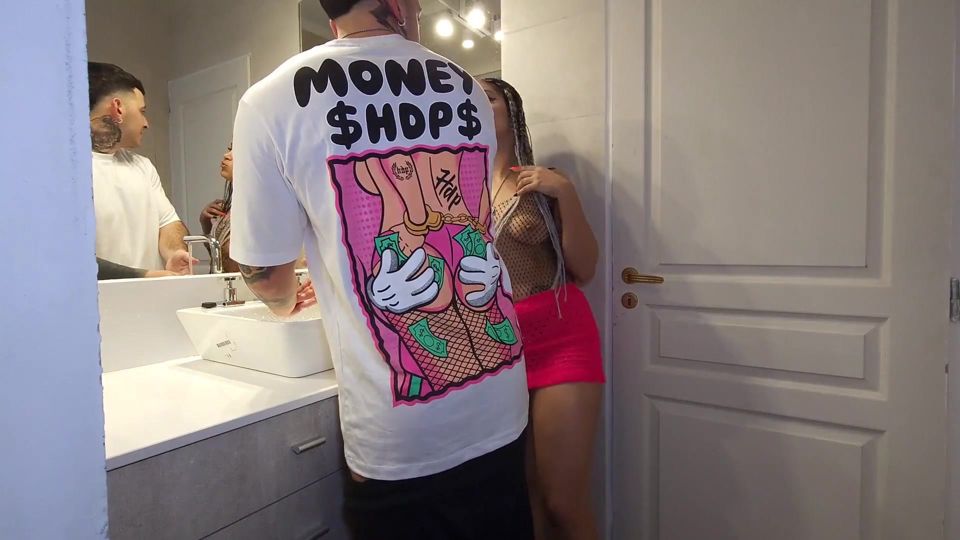 My MILF Stepmother and Her Sexy Stepsister Trap Me in the Bathroom for a Wild Threesome pov
