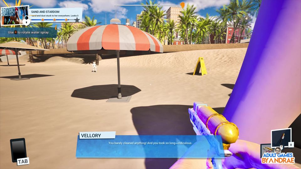 Giant Waifu Wash Simulator Gameplay Part 1 - First Cleaning Job for Vellory