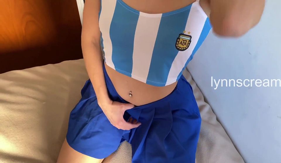 Young Woman Celebrates Argentina Reaching the 2026 World Cup Semifinals with Intense Sex