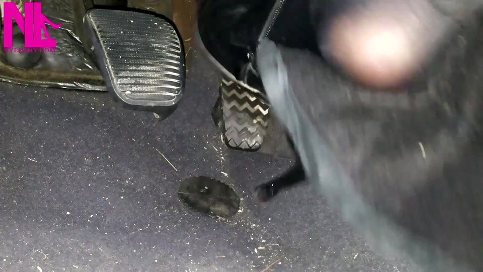 Pedal Pumping and Unzipping My Black Leather High Heeled Boots