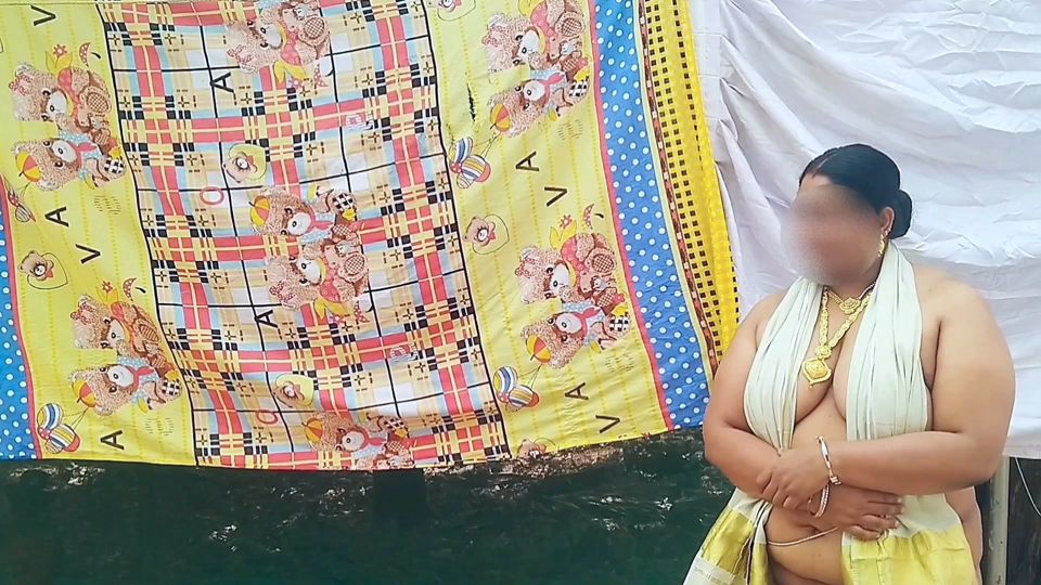 Traditional style in white Indian dressed cutie showing her sexy body, completely nude