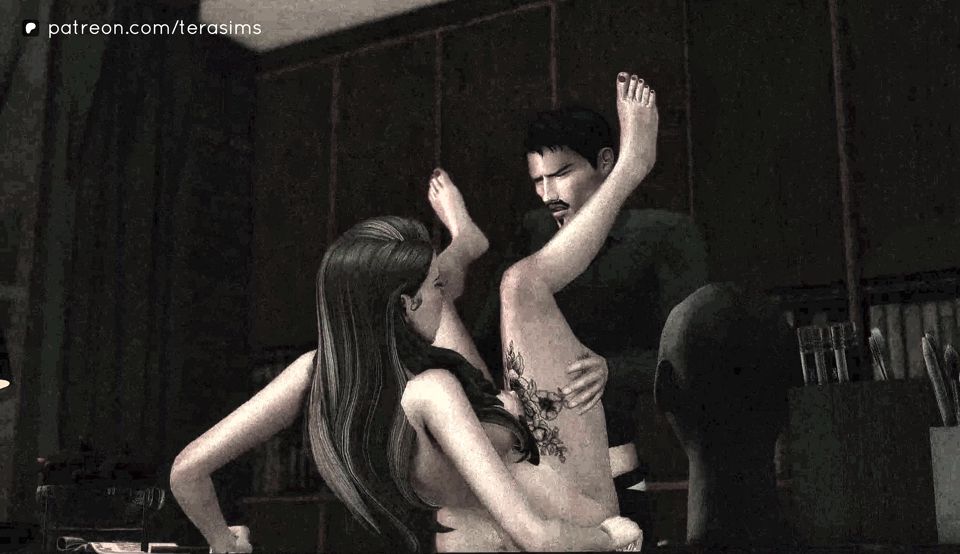 Taking my step-daughter's slutty bestfriend on the desk - The sims 4
