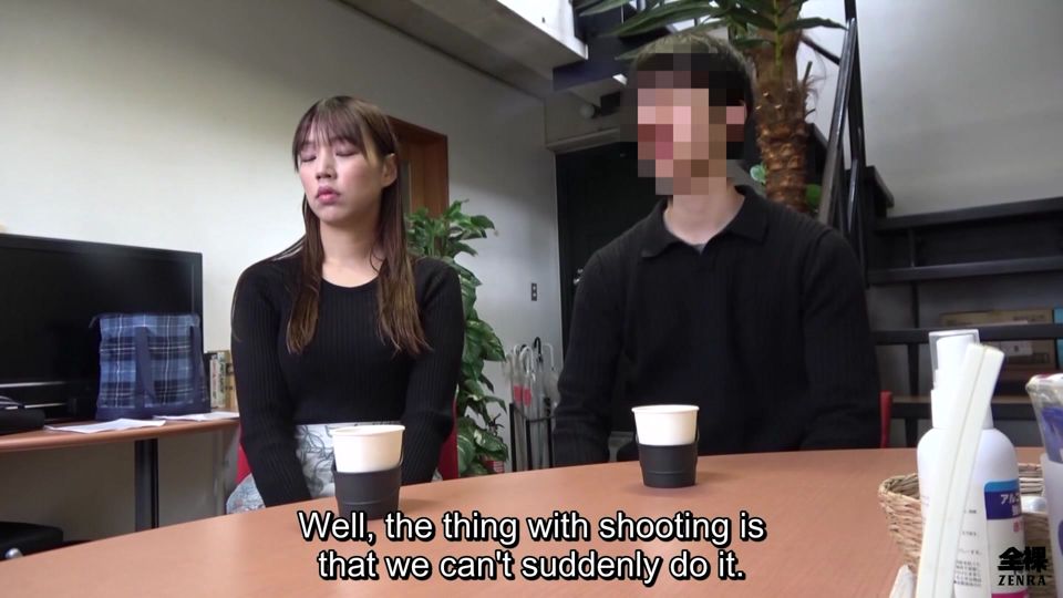 Japanese girlfriend tries out for JAV right in front of her boyfriend