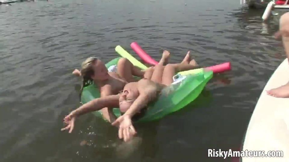 Lovely girls next door get dirty in the water