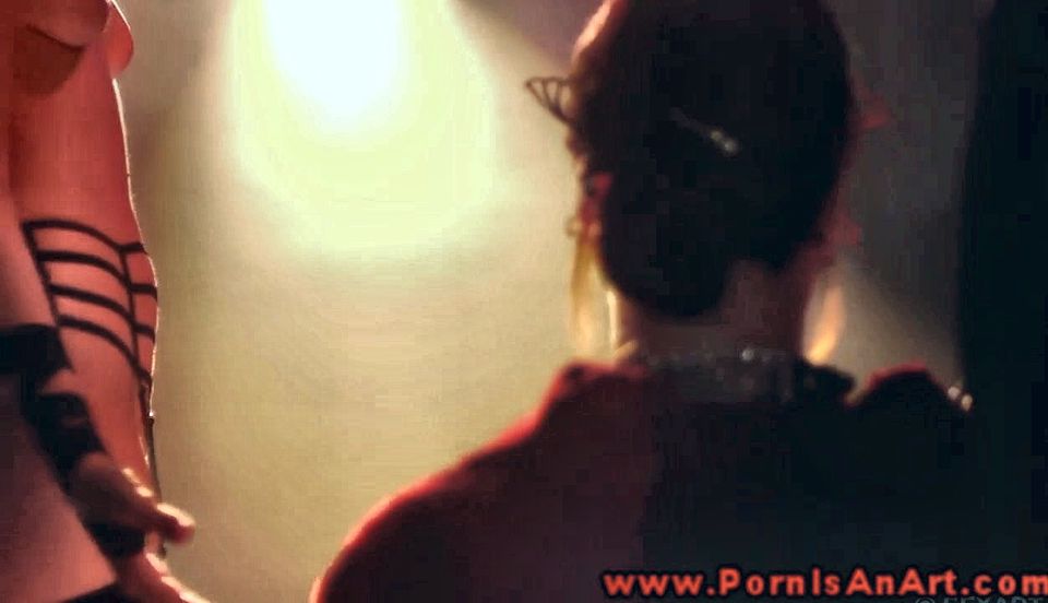 Beautiful girls in hot seduction ceremony