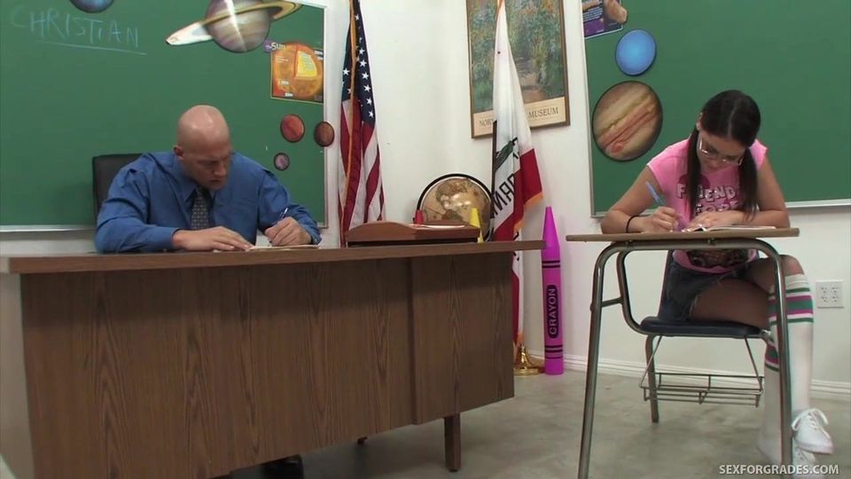 Kandi Bounces On Her Teacher's Hard Cock