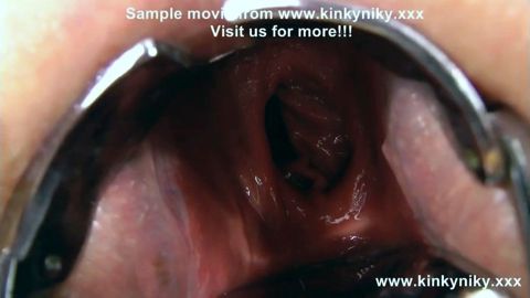 XO speculum, deep dildo, gape by Sex Maid KINKYNIKY