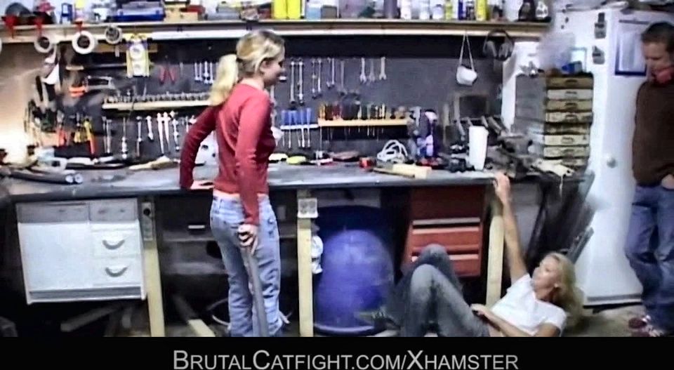 Two girls are fighting like crazy- one gets fucked