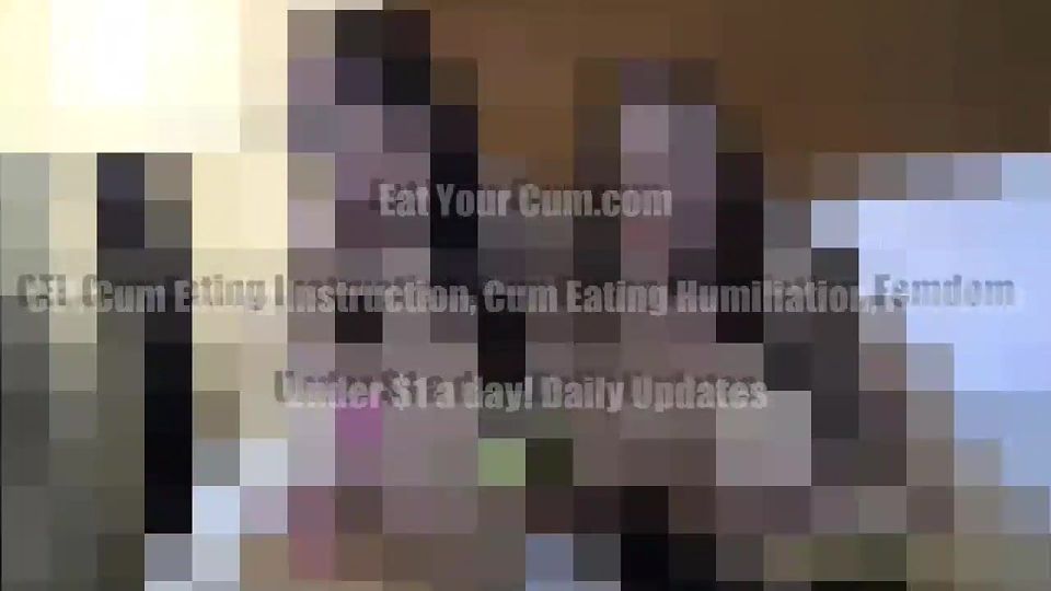 Lick up every last drop of your gooey cum CEI