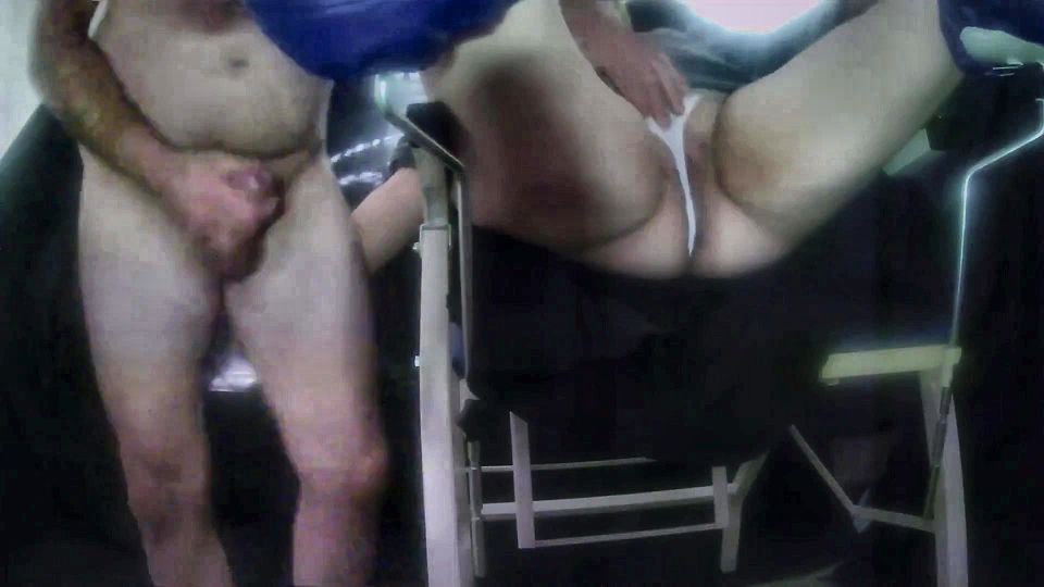 Oiled Camel Toe G-string Tease - See-through White Panties & Pussy Lips While She Strokes My Cock