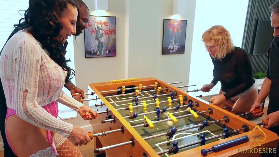 When Strip Foosball Gets Out of Control - 4some Edition