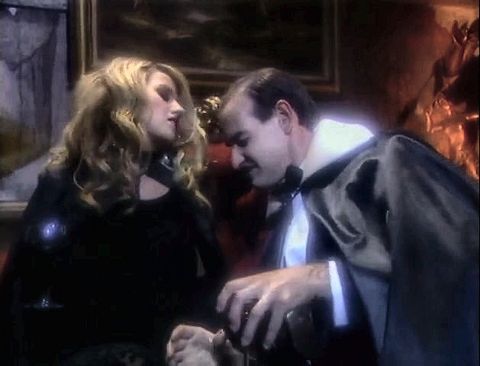 Older man's big dick fills up the tight young cunt on this blonde slut - Vampire cosplay
