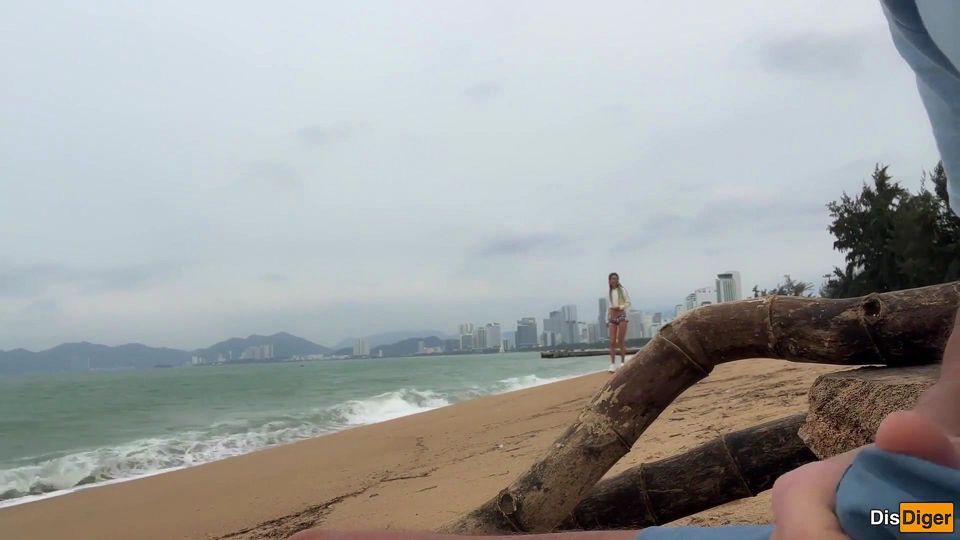 I See You Jerking off to Me and I Want to Help You Cum! - Cock Flashing on a Beach