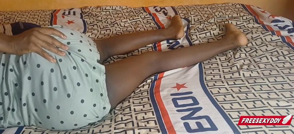 A young African woman skips to visit her boyfriend.