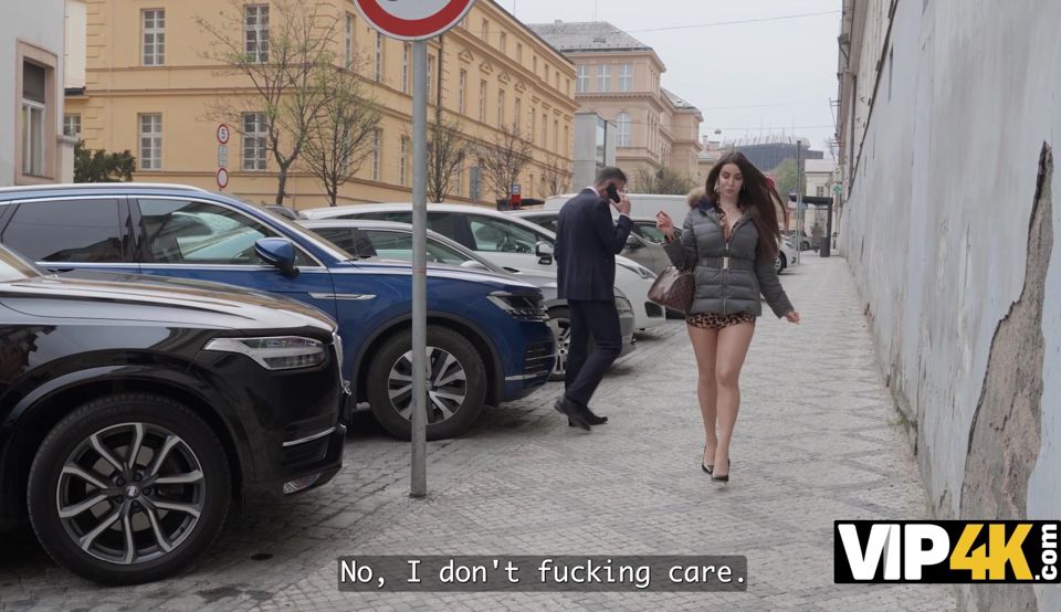 VIP4K. She Scratched his car and now has to Polish it with her Tongue up his Ass