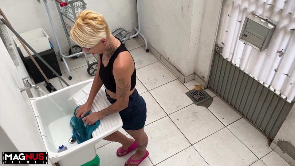 Housewife performing oral sex on a stranger.